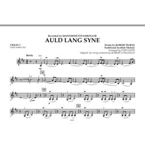 Auld Lang Syne - Violin 3 (Viola Treble Clef)