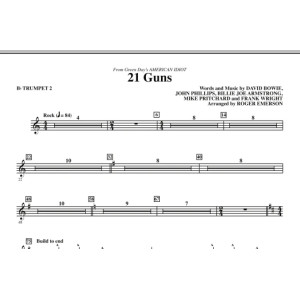 21 Guns (from American Idiot) (arr. Roger Emerson) - Trumpet 2