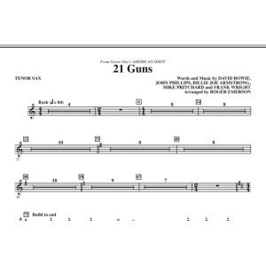 21 Guns (from American Idiot) (arr. Roger Emerson) - Tenor Sax