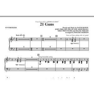 21 Guns (from American Idiot) (arr. Roger Emerson) - Synthesizer