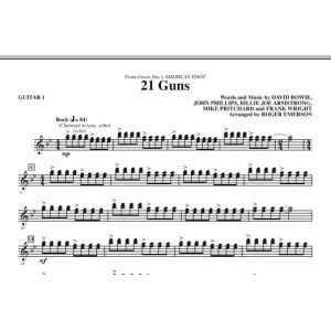 21 Guns (from American Idiot) (arr. Roger Emerson) - Guitar 1