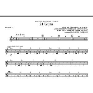 21 Guns (from American Idiot) (arr. Roger Emerson) - Guitar 2