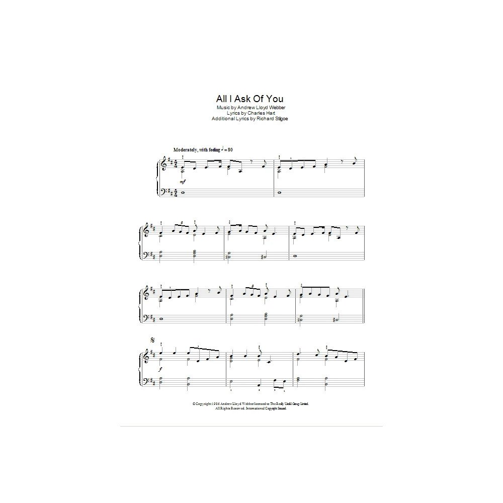 All I Ask Of You (from The Phantom Of The Opera)