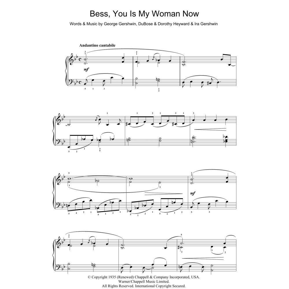 Bess, You Is My Woman Now (from Porgy And Bess)