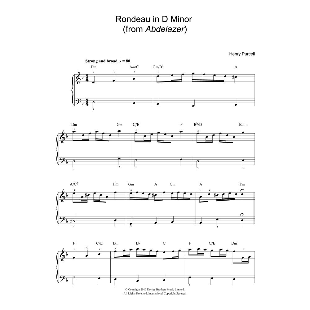Rondeau in d-Moll (aus Abdelazer)