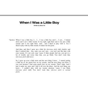 When I Was A Little Boy
