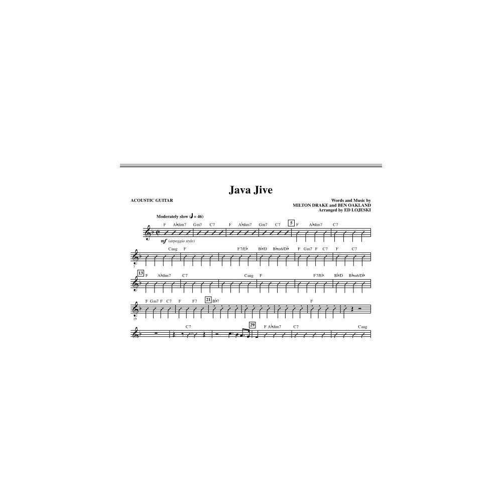 Java Jive (SATB Octavo Accompaniment Parts) - Acoustic Guitar