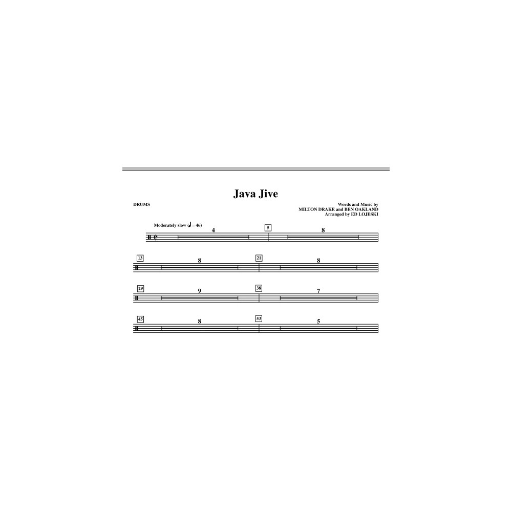 Java Jive (SATB Octavo Begleitstimmen) - Schlagzeug