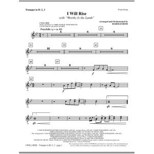 I Will Rise (with Worthy Is The Lamb) - Trumpet 2 & 3