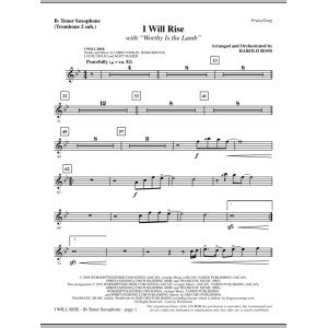 I Will Rise (with Worthy Is The Lamb) - Tenor Sax (sub. Tbn 2)