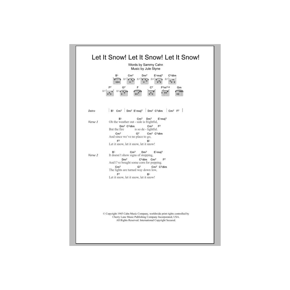 Let It Snow! Let It Snow! Let It Snow!