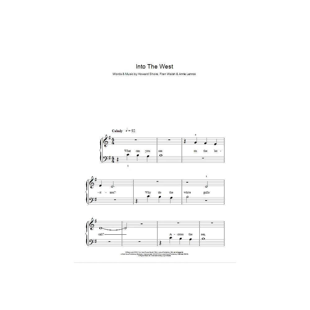 Into The West (from The Lord Of The Rings: The Return Of The King)