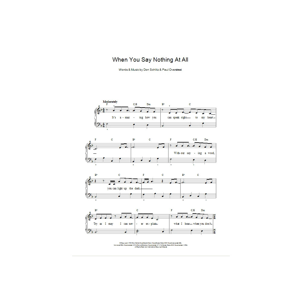 When You Say Nothing At All