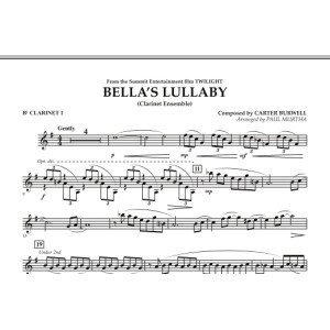 Bella's Lullaby (Clarinet Ensemble with Opt. Rhythm Section) - Bb Clarinet 1