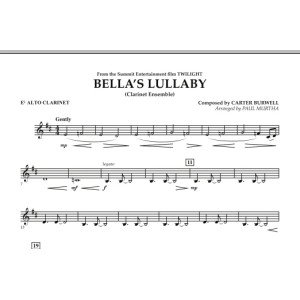 Bella''s Wiegenlied (Klarinettenensemble mit opt. Rhythmusgruppe) - Es-Altklarinette