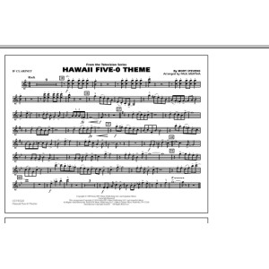 Hawaii Five-O Theme - Bb Clarinet