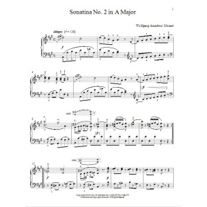 Sonatina No. 2 In A Major