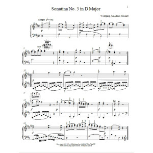 Sonatina No. 3 In D Major