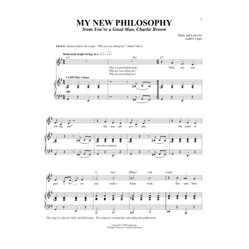 My New Philosophy (from You're a Good Man, Charlie Brown)