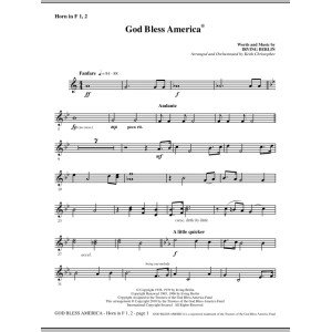 God Bless America - F Horn 1,2