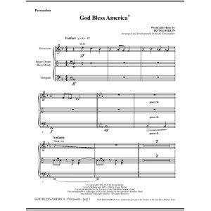 God Bless America - Percussion