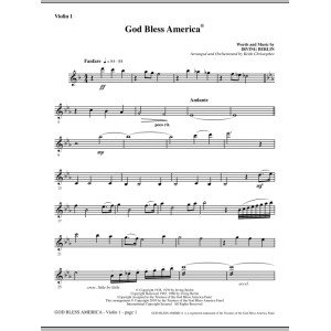 God Bless America - Violin 1
