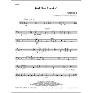 God Bless America - Cello