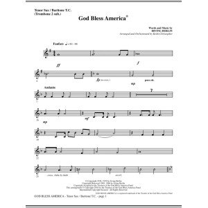 God Bless America - Tenor Sax/Bari TC (Sub. Tbn 2)