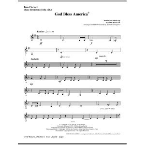 God Bless America - Bass Clarinet (sub. BTbn/Tuba)