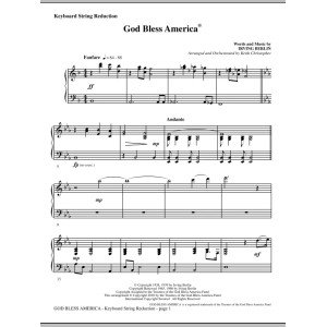 God Bless America - Keyboard String Reduction