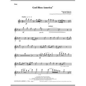 God Bless America - Flute