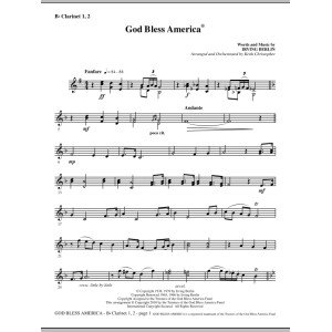 God Bless America - Clarinet 1 & 2