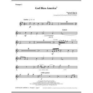 God Bless America - Trumpet 1