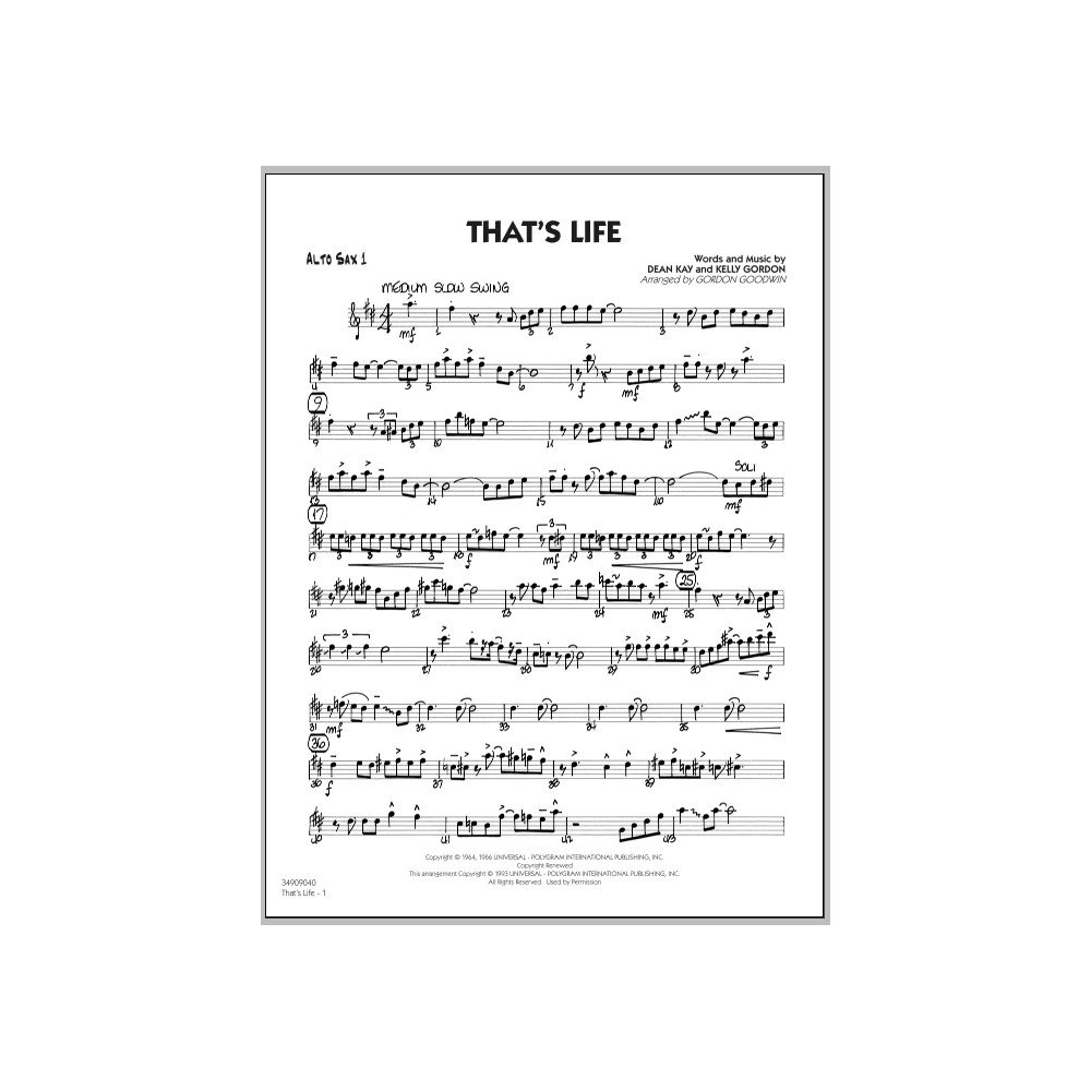 That''s Life - Altsaxophon 1