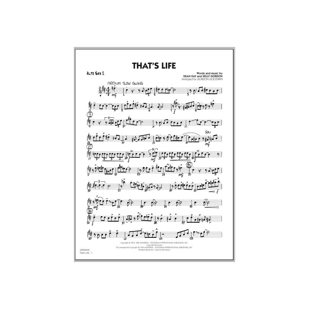 That''s Life - Alto Sax 2