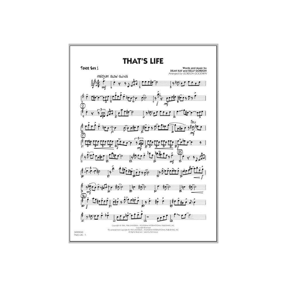 That''s Life - Tenor Sax 1