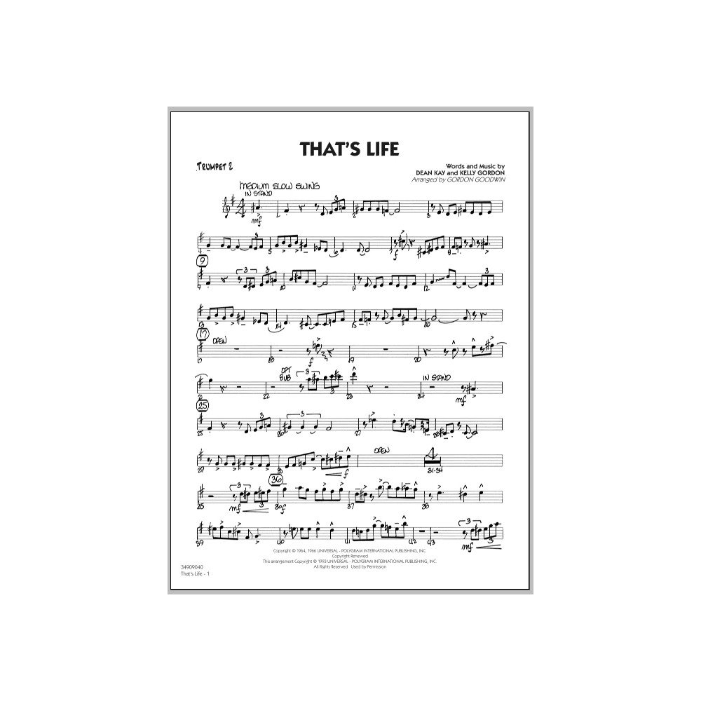 That's Life - Trumpet 2