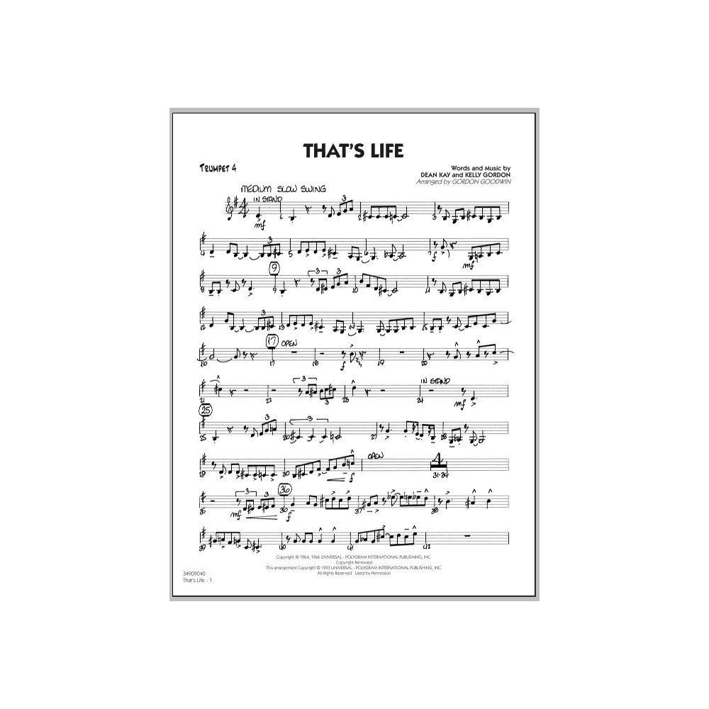 That's Life - Trumpet 4