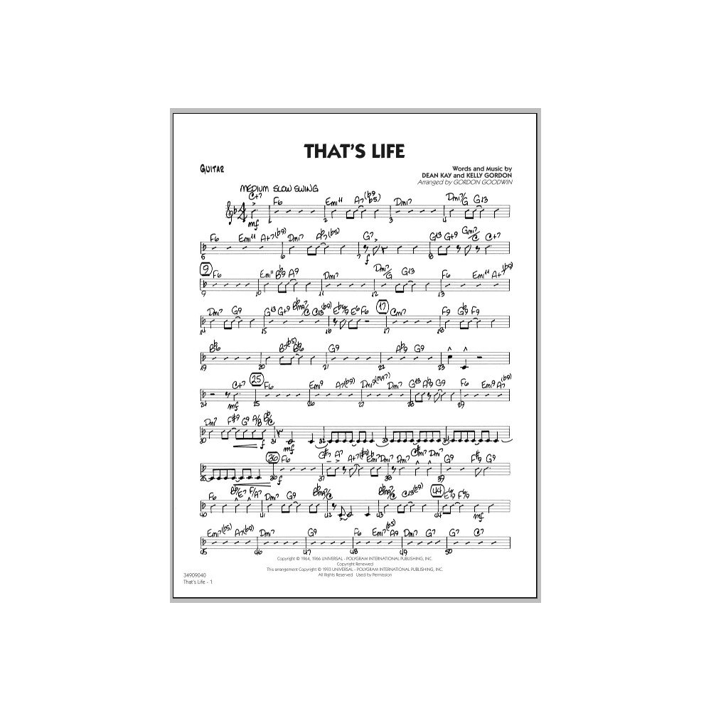 That's Life - Guitar