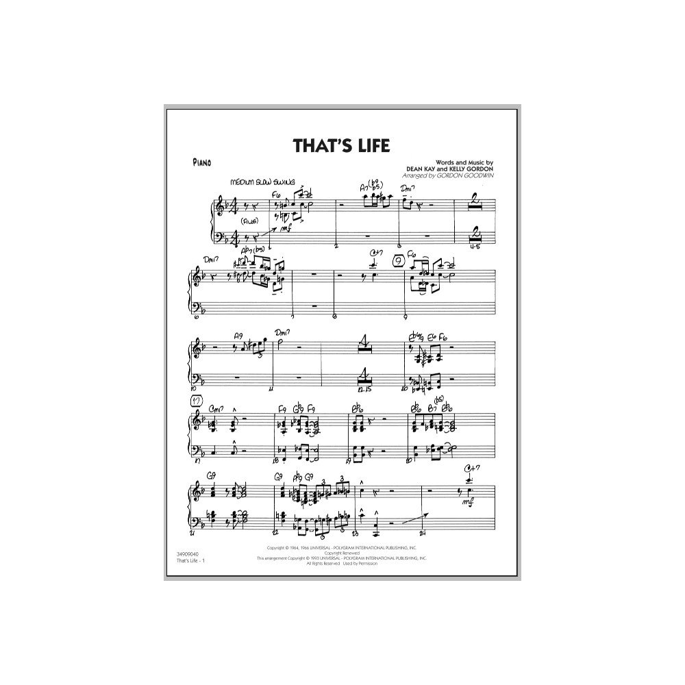 That's Life - Piano