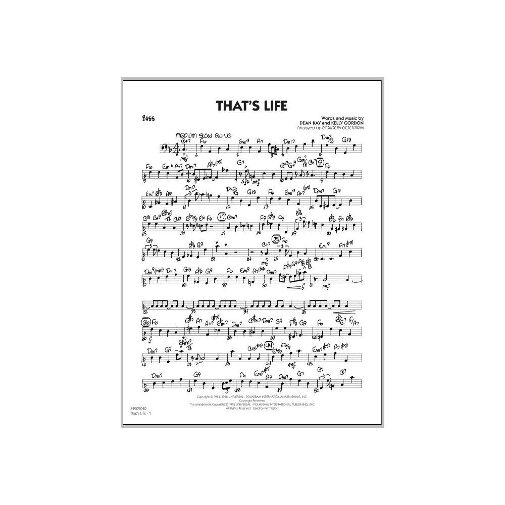 That's Life - Bass