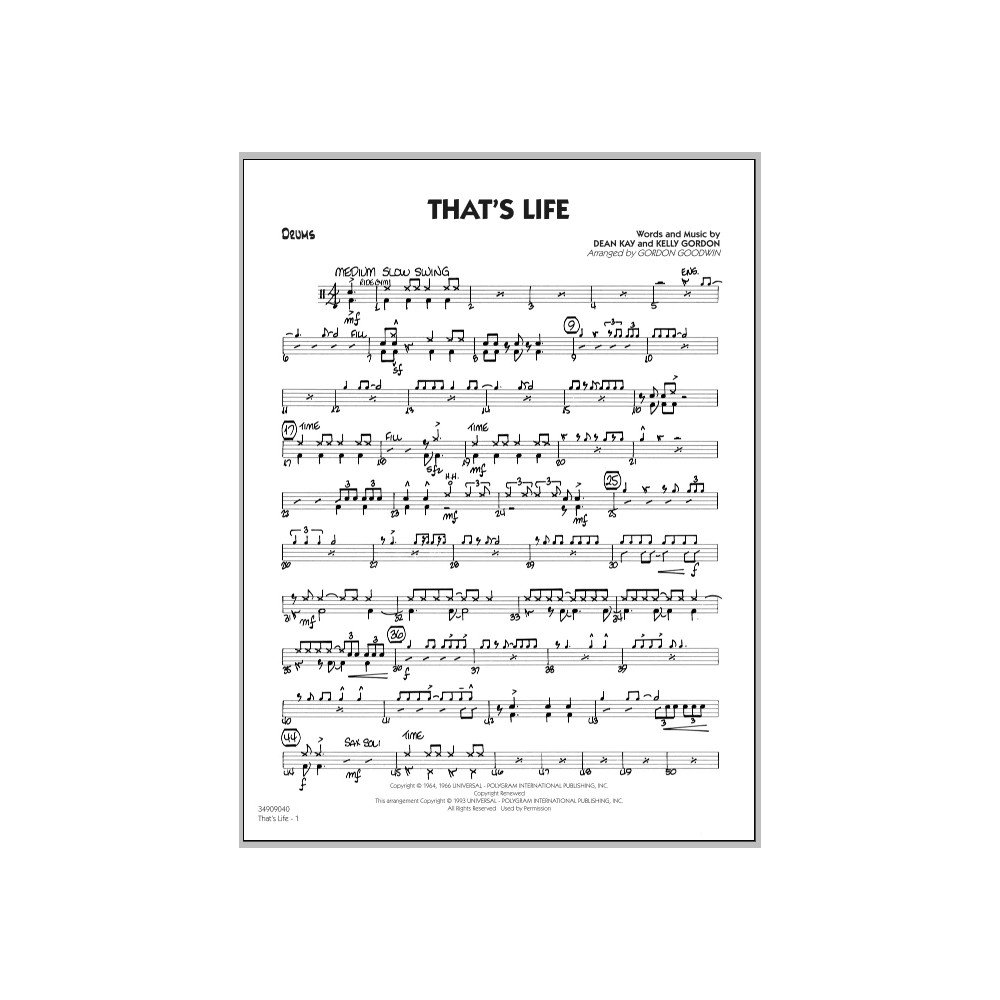 That''s Life - Drums