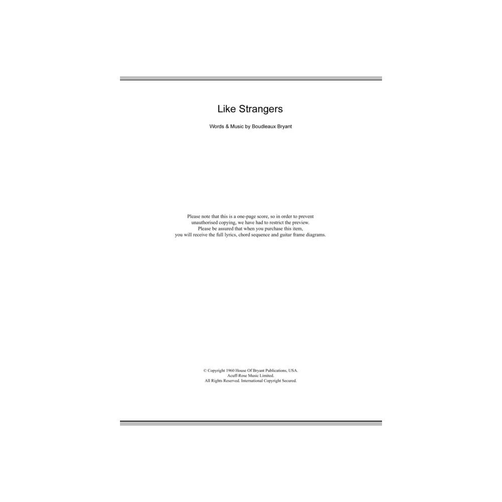 Like Strangers