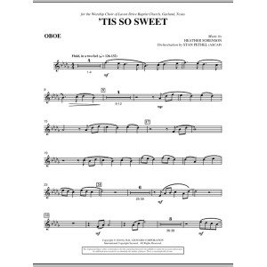 'Tis So Sweet - Oboe