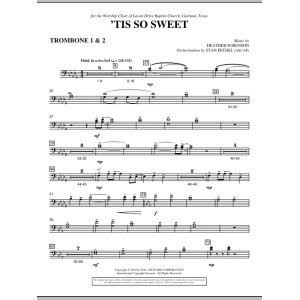 'Tis So Sweet - Trombone 1 & 2
