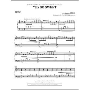 ''Tis So Sweet - Piano