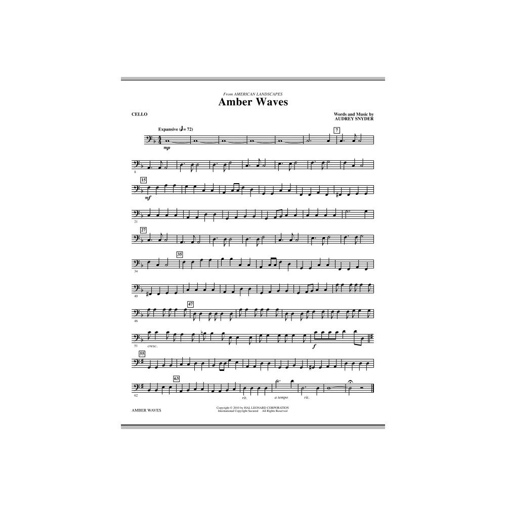 Amber Waves - Cello