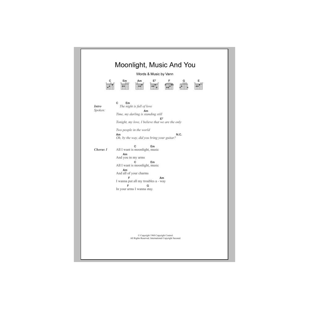 Moonlight, Music And You