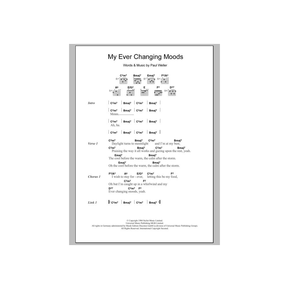 My Ever Changing Moods