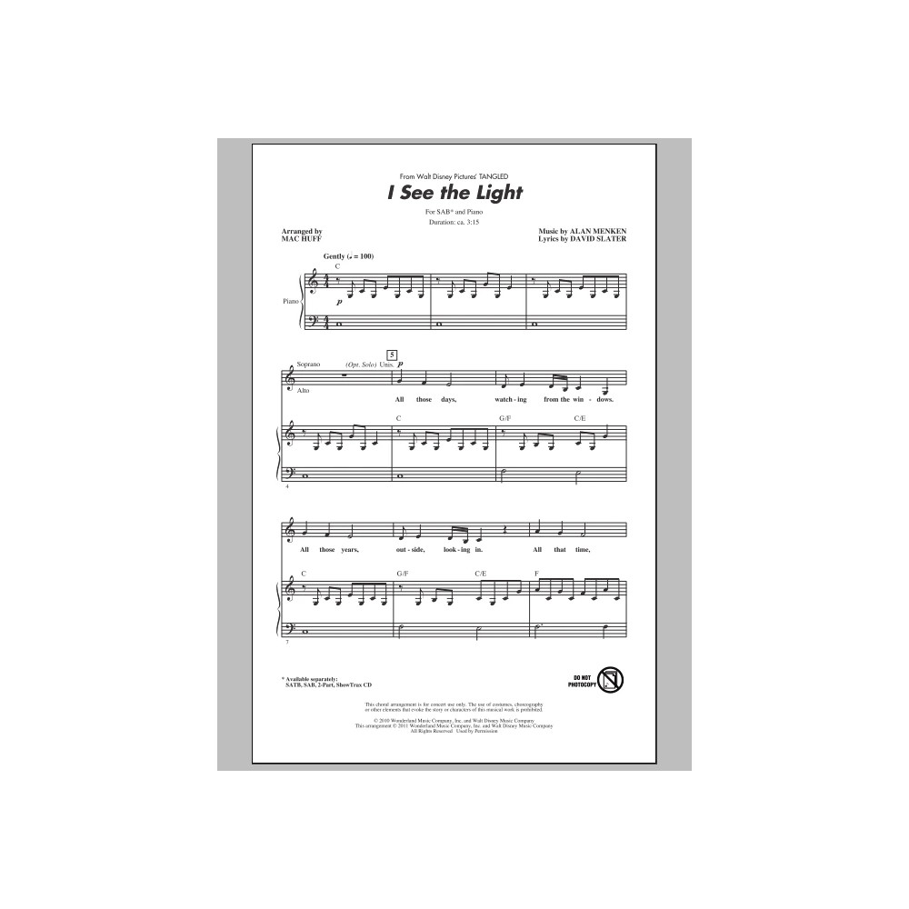 I See The Light (from Tangled) (arr. Mac Huff)
